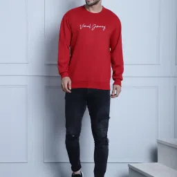 Vimal Jonney Red & Orange Regular Fit Printed Sweatshirt - Pack of 2 image 5