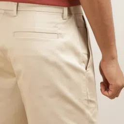 Andamen Khaki Cotton Regular Fit Shorts image 5