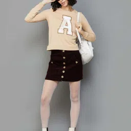 Ginger by Lifestyle Beige Cotton Printed Sweatshirt image 5