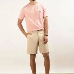 Andamen Khaki Cotton Regular Fit Shorts image 5