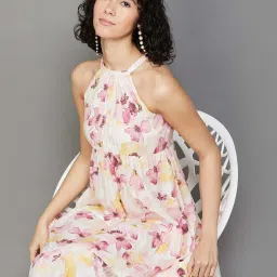 Ginger by Lifestyle White Floral Print Princess Panel Dress image 5