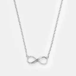 Shaya 92.5 Sterling Silver Rhodium-Plated Infinite Joy Necklace for Women image 5