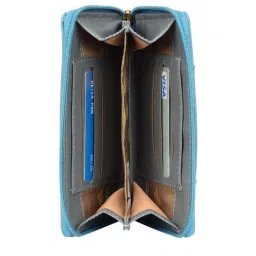 Baggit Blue Haven PVC Solid Zip Around Wallet image 5