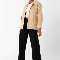 Kate & Oscar Kids Beige Regular Fit Full Sleeves Jacket image 5