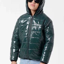 Kate & Oscar Kids Green Regular Fit Full Sleeves Jacket image 5