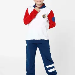 Kate & Oscar Kids Navy & White Cotton Striped Trackpants image 5