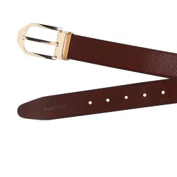 Teakwood Leathers Brown Leather Waist Belt for Men image 5