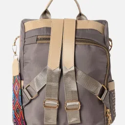 HauteSauce Grey Textured Large Backpack image 5