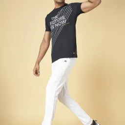 Ajile by Pantaloons Grey Melange Cotton Slim Fit Joggers image 5