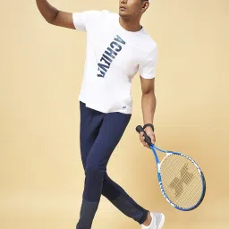 Ajile by Pantaloons Navy Slim Fit Colour Block Joggers image 5