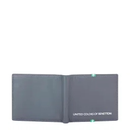 United Colors of Benetton Milano Grey Casual Leather Bi-Fold Wallet for Men image 5