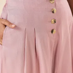 Akkriti by Pantaloons Pink High Rise Culottes image 5