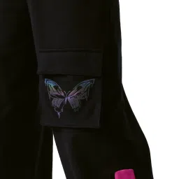 The Souled Store Black Cotton Printed Joggers image 5