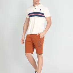 U.S. Polo Assn. Denim Co. Rust Cotton Regular Fit Printed Shorts image 5