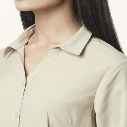 Annabelle by Pantaloons Beige Regular Fit Shirt image 5