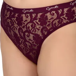 CYMRITE Women Net Lace Mid-Rise Panty Briefs image 5