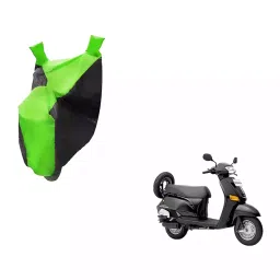 Auto Pearl Waterproof Two Wheeler Cover For Honda Eterno (Green & Black)-picture-29