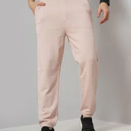 celio celio* Light Pink Regular Fit Cotton Joggers-picture-17