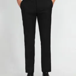 Arrow Black Slim Fit Printed Trousers-picture-46