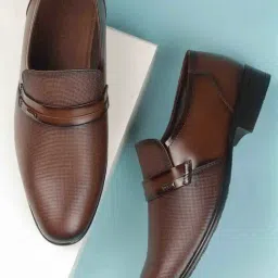 Mochi Brown Formal Slip-Ons-image-66