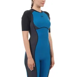 Speedo Blue Color Blocked Swimsuit image 4