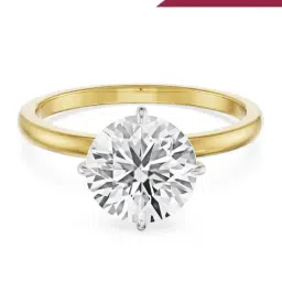 EMORI 18k Yellow Gold Lab Grown Diamond Minimal Ring for Women-image-61