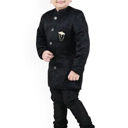 BAESD Boys Woven Design Sherwani Set image 5