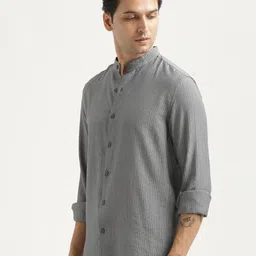 Blu MNKY Men Smart Slim Fit Casual Shirt image 2