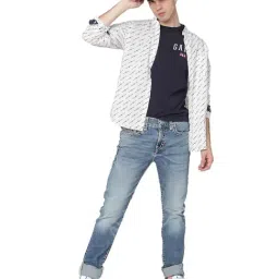 GANT White Regular Fit Printed Cotton Shirt image 5