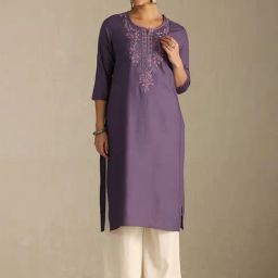 Soch Purple Rayon Embroidered Kurta-picture-39