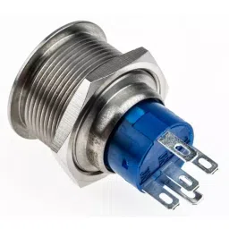 RS PRO Illuminated Push Button Switch Momentary 22.2 mm DPDT Yellow LED 250 V AC, 1759327 image 2