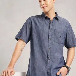 Nautica Men Slim Fit Denim Shirt-image-13