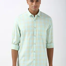 Peter England Casuals Men Slim Fit Opaque Checked Casual Shirt-picture-26