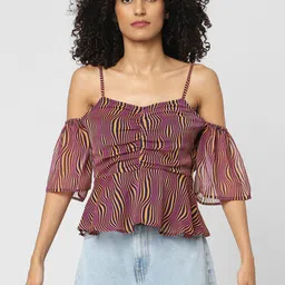 ONLY Striped Peplum Top image 3