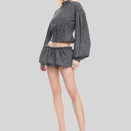 LULU & SKY High Neck Jacket WithShortsCo-Ords image 2