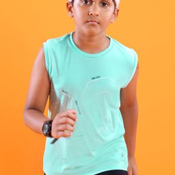 Pine Active Sleeveless Sports T-Shirt Text Print - Multicolor-picture-25