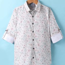 Dapper Dudes Full Sleeves Paisley Printed Shirt - Fawn-picture-5