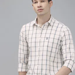 U.S. Polo Assn. Tailored Fit Seersucker Checked Pure Cotton Casual Shirt-picture-14