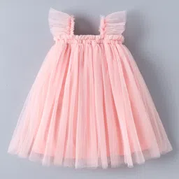 Mark & Mia Sleeveless Party Frock With Floral Applique - Pink image 2