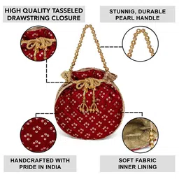 Peora Embellished Potli Clutch image 3