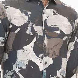 Snitch Men Smart Slim Fit Opaque Printed Casual Shirt image 5