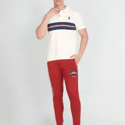 U.S. Polo Assn. Denim Co. Maroon Cotton Regular Fit Joggers image 5