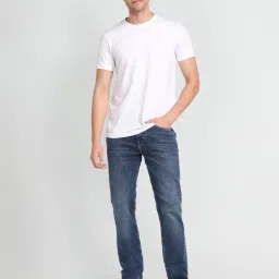 U.S. Polo Assn. Denim Co. Blue Cotton Slim Straight Fit Jeans image 5