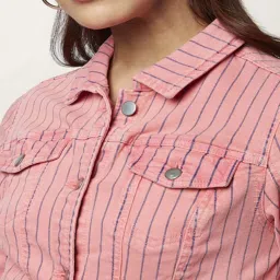 Honey by Pantaloons Pink Printed Jacket image 5