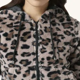 People by Pantaloons Brown Printed Jacket image 5