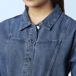 SF Jeans by Pantaloons Blue Cotton Regular Fit Jacket image 5