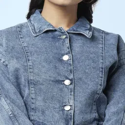 SF Jeans by Pantaloons Blue Cotton Regular Fit Jacket image 5