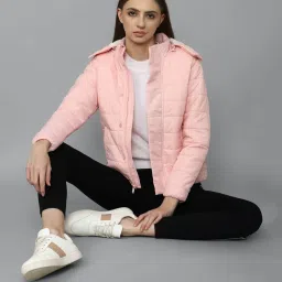 Allen Solly Peach Quilted Puffer Jacket image 4
