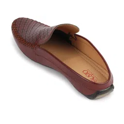 Fausto Men's Maroon Mule Shoes image 5