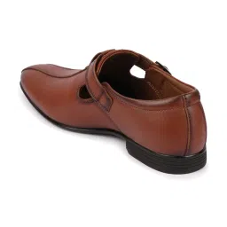 Fausto Men's Tan Monk Shoes image 5